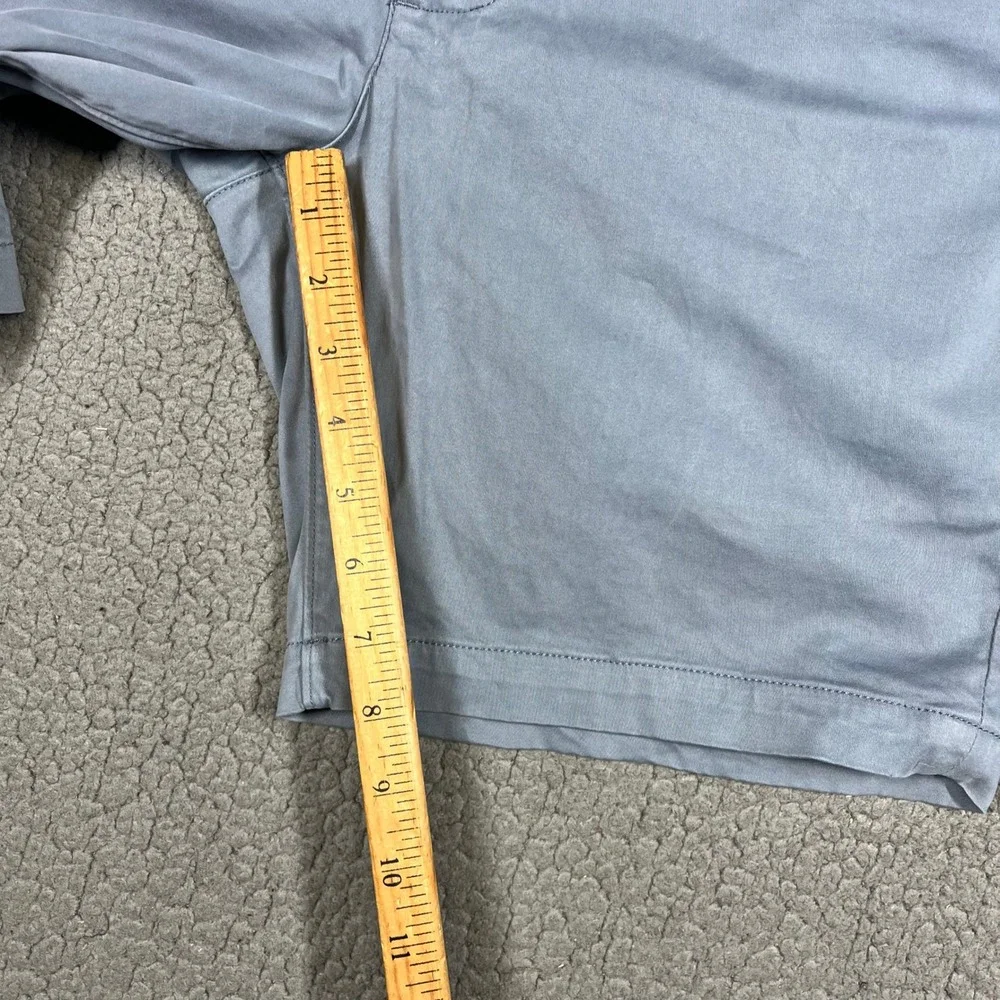 AG Adriano Goldschmied Wanderer Shorts Mens 34 Light Blue Grey Stretch Chino